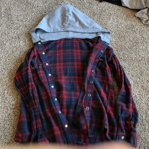 Flannel hoodie